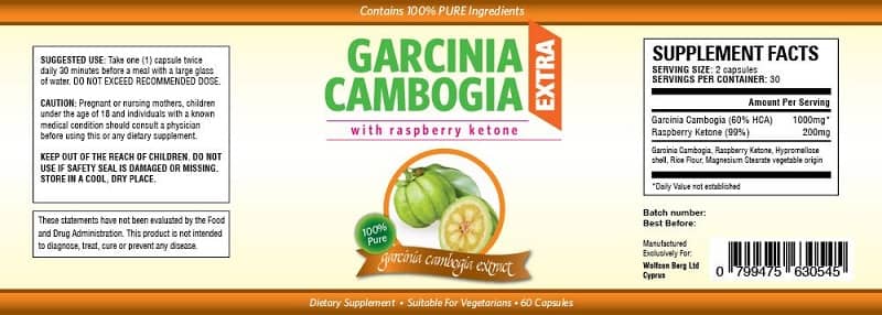 Garcinia Cambogia extra ingredients