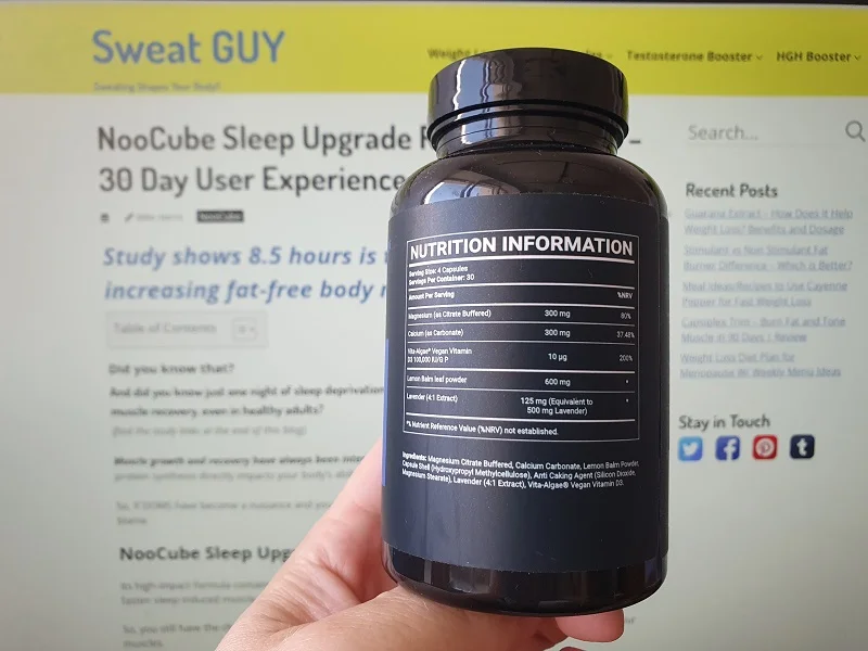 noocube sleep upgrade ingredients